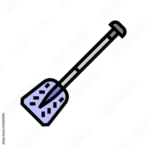 avalanche shovel snowboard color icon vector illustration