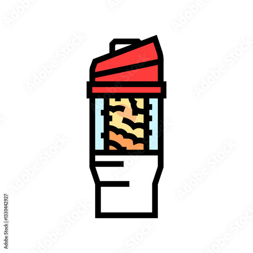 cereal cup meal drink color icon vector illustration