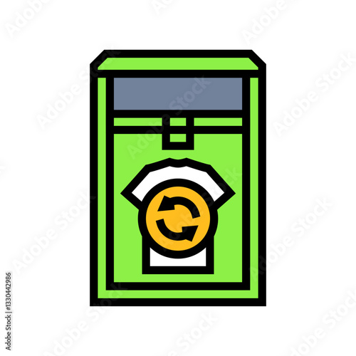 clothing donation bin thrift driven fashion color icon vector illustration