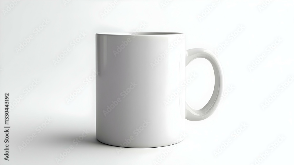 Fototapeta premium White mug cup mockup for your design isolated