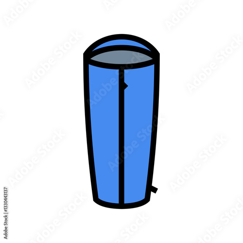 cocoon sleeping bag color icon vector illustration