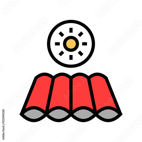 cold seam sleeping bag color icon vector illustration