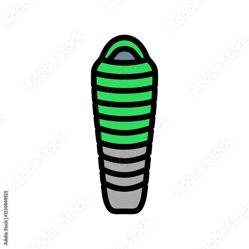 mummy sleeping bag color icon vector illustration
