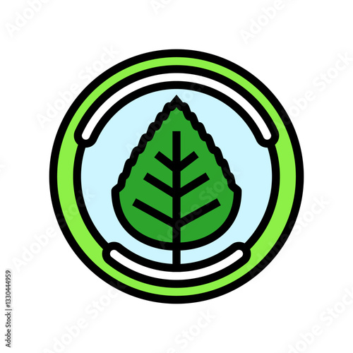 natural ingredients sustainable beauty color icon vector illustration