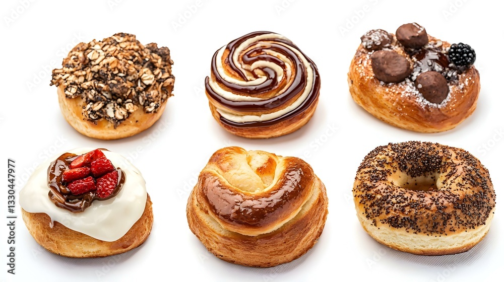 buns isolated on a white background buns isolated on a white background