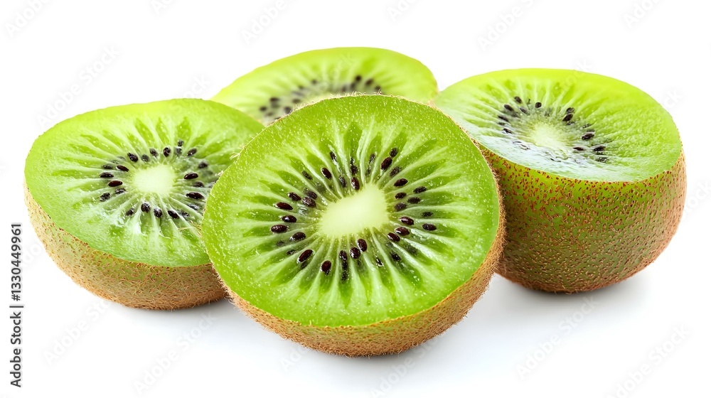Sliced kiwi isolated on white background Sliced kiwi isolated on white background