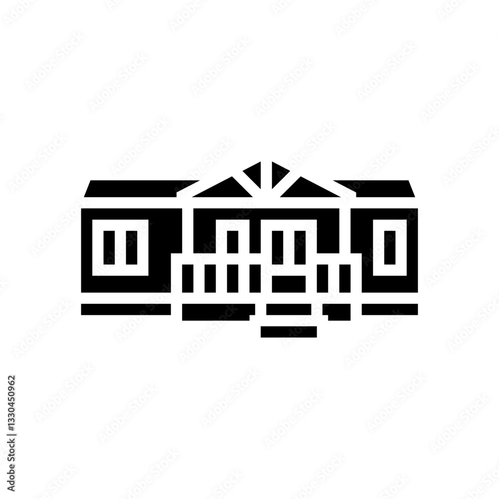 porch steps mobile home glyph icon vector illustration porch steps mobile home glyph icon vector illustration