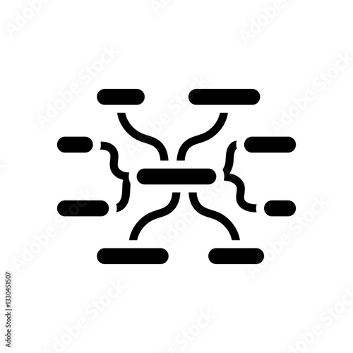semantic web nlp glyph icon vector illustration