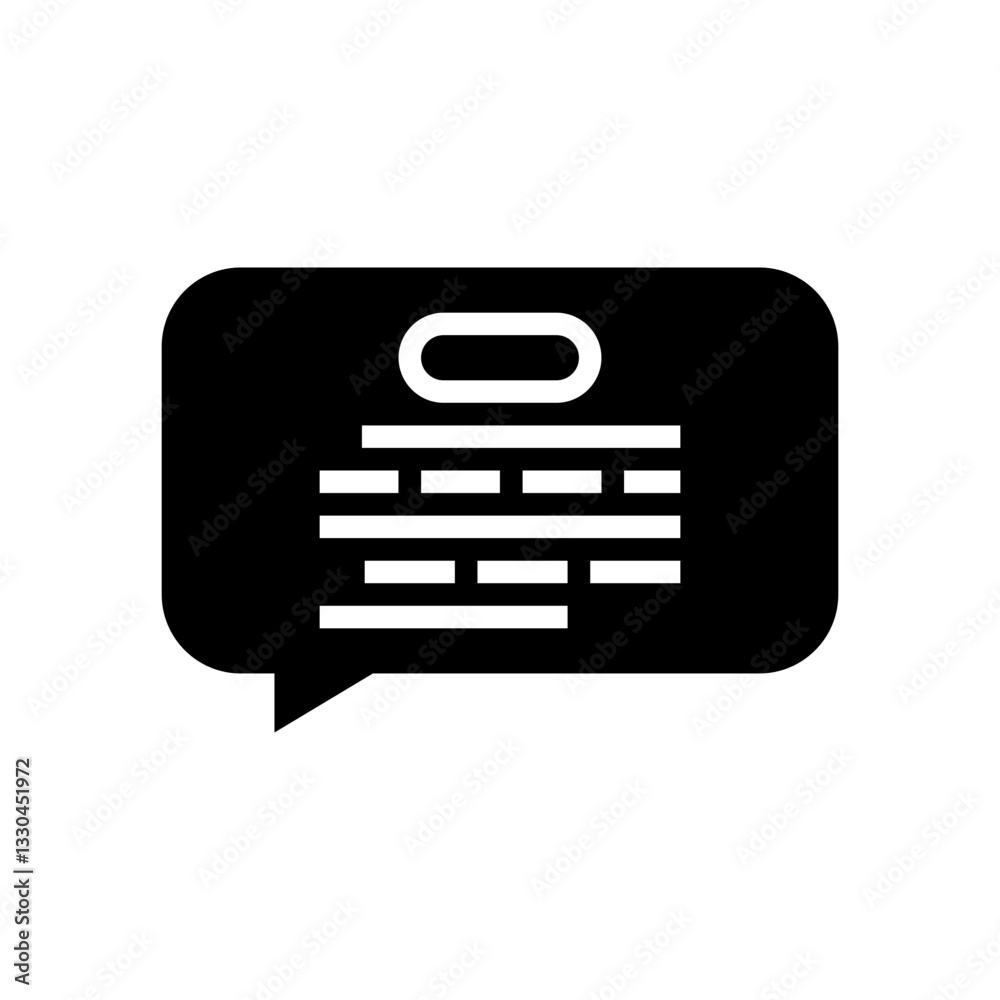 speech bubble nlp glyph icon vector illustration speech bubble nlp glyph icon vector illustration