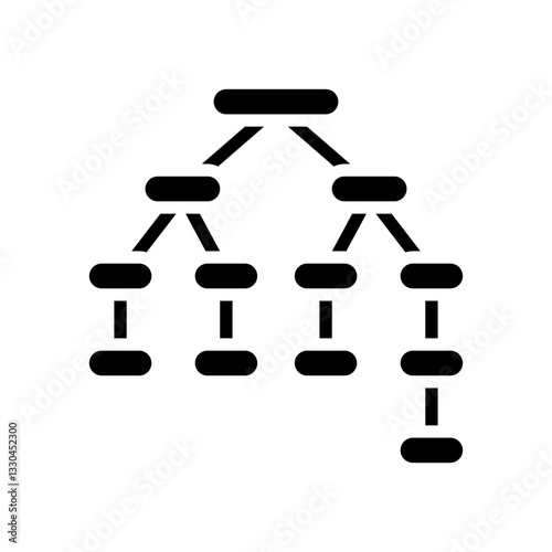 syntax tree nlp glyph icon vector illustration