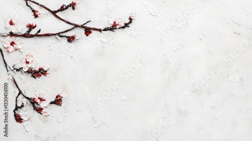 Light gray stone texture with dried lavender branches on the bottom-left corner