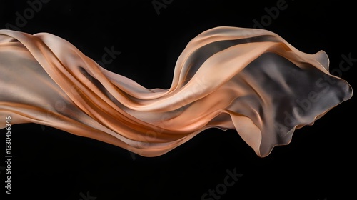 Matte black background with a silk fabric flowing in from the right (2)