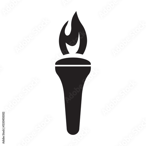 fire torch icon illustration design template