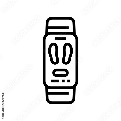 wristband step counter wearable fitness line icon vector illustration