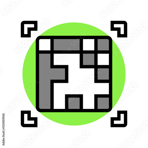ar marker augmented reality color icon vector illustration