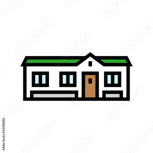 classic mobile home color icon vector illustration