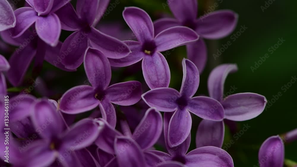 Lilac garden trees at spring time, gardeningm, botany, blossom, 4k macro video Lilac garden trees at spring time, gardeningm, botany, blossom, 4k macro video