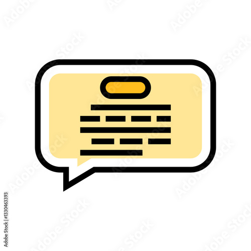speech bubble nlp color icon vector illustration