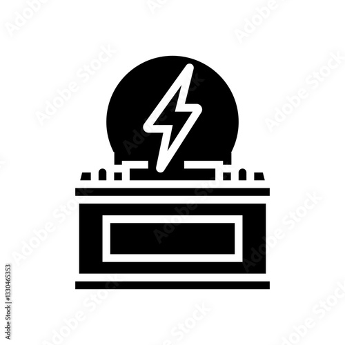 battery charging industry glyph icon vector illustration