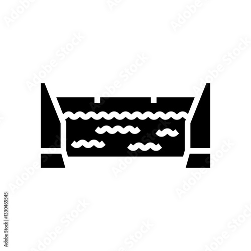 canal system industry glyph icon vector illustration