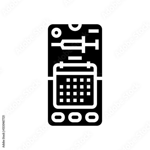 immunization tracker healthcare innovation glyph icon vector illustration