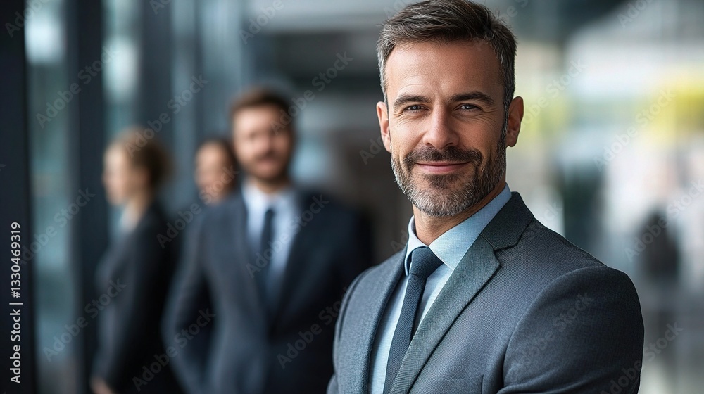 Confident Businessman Portrait in Professional Office Setting Confident Businessman Portrait in Professional Office Setting