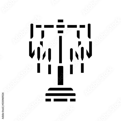 robotic surgery system healthcare innovation glyph icon vector illustration