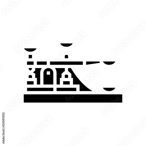 telegraph industry glyph icon vector illustration