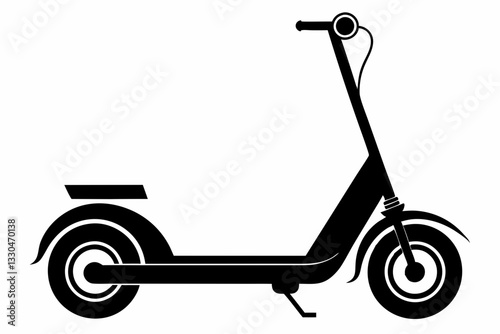 electric scooter line art silhouette vector illustration