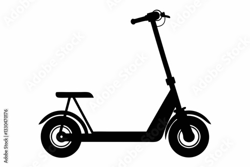 electric scooter line art silhouette vector illustration