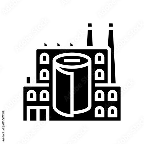 textile factory industry glyph icon vector illustration
