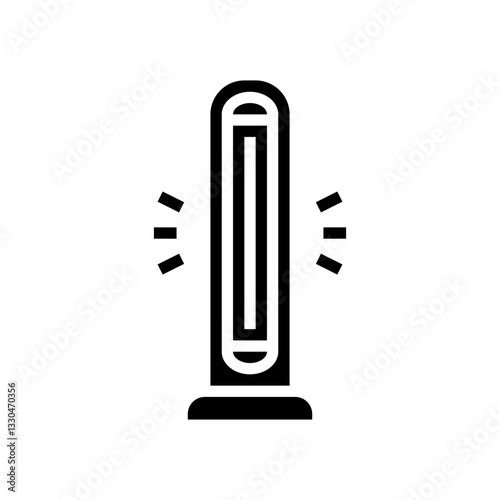 uv sanitizing lamp smart home glyph icon vector illustration