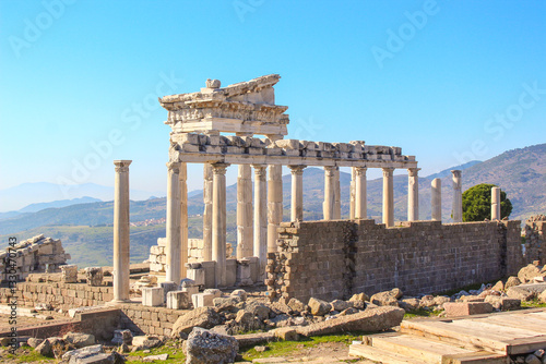 Ancient Roman ruins in Pergamum (Bergama) Turkiye photo