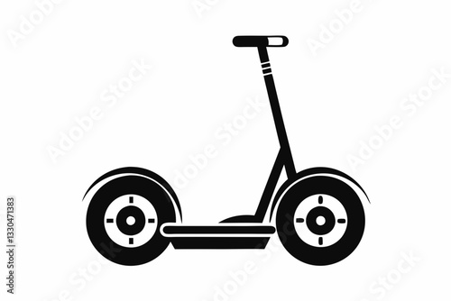 segway line art silhouette vector illustration