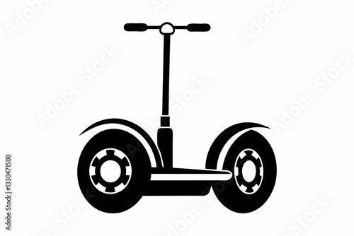 segway line art silhouette vector illustration