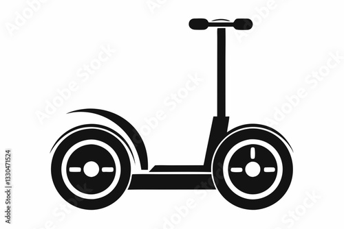 segway line art silhouette vector illustration