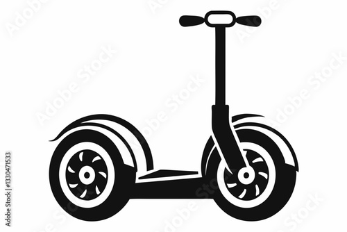 segway line art silhouette vector illustration