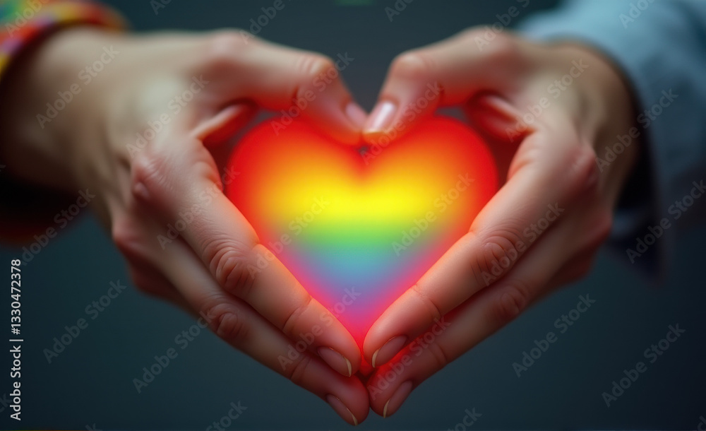 hands holding pride heart hands holding pride heart