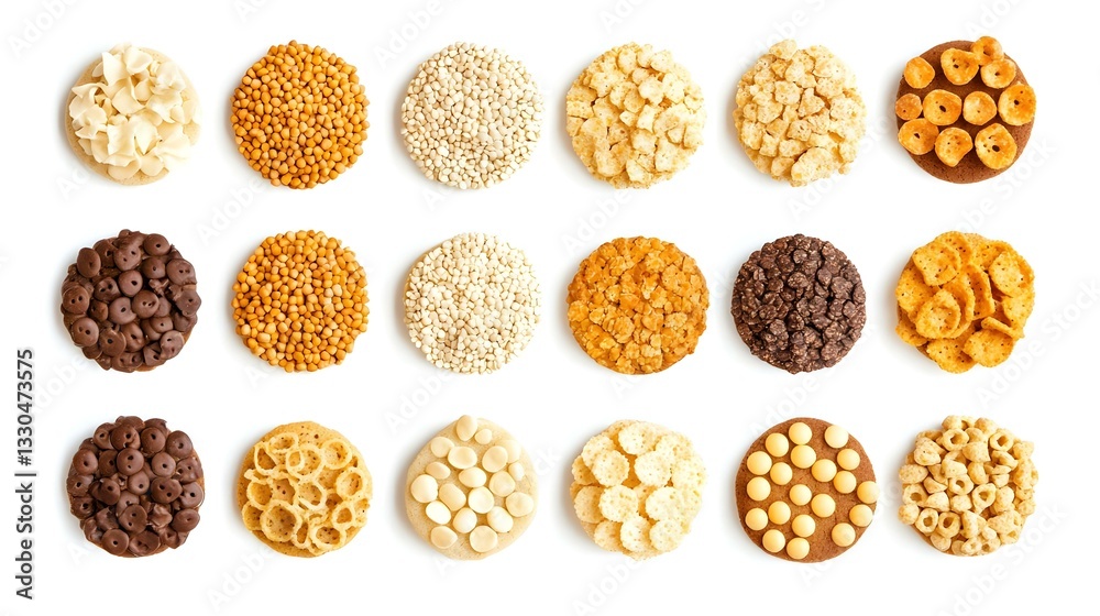 Cereal cookies or grains cookies isolated Cereal cookies or grains cookies isolated