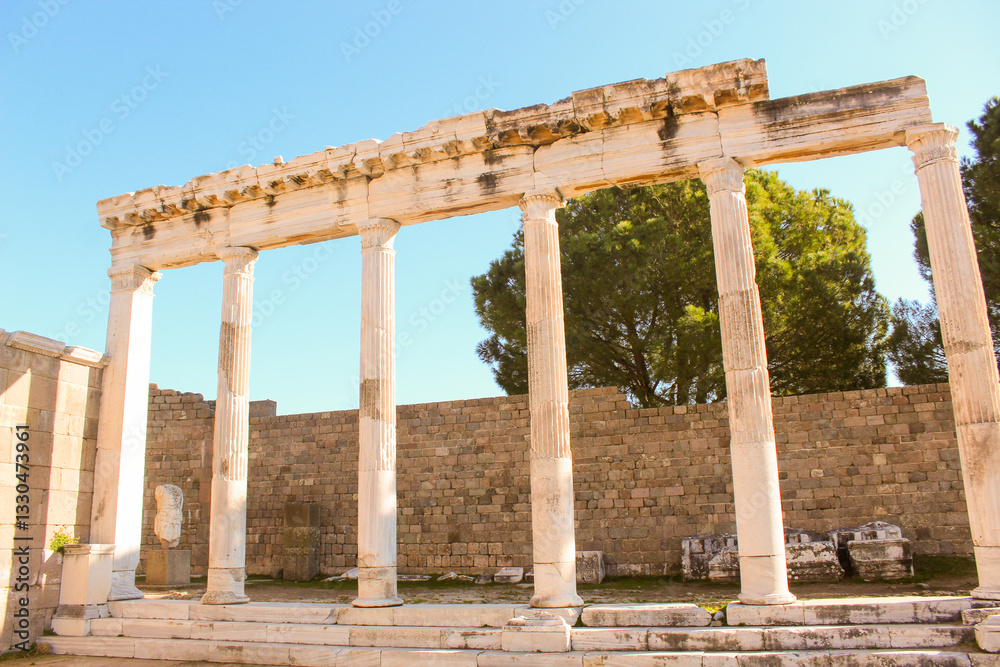 Ancient Roman ruins in Pergamum (Bergama) Turkiye Ancient Roman ruins in Pergamum (Bergama) Turkiye