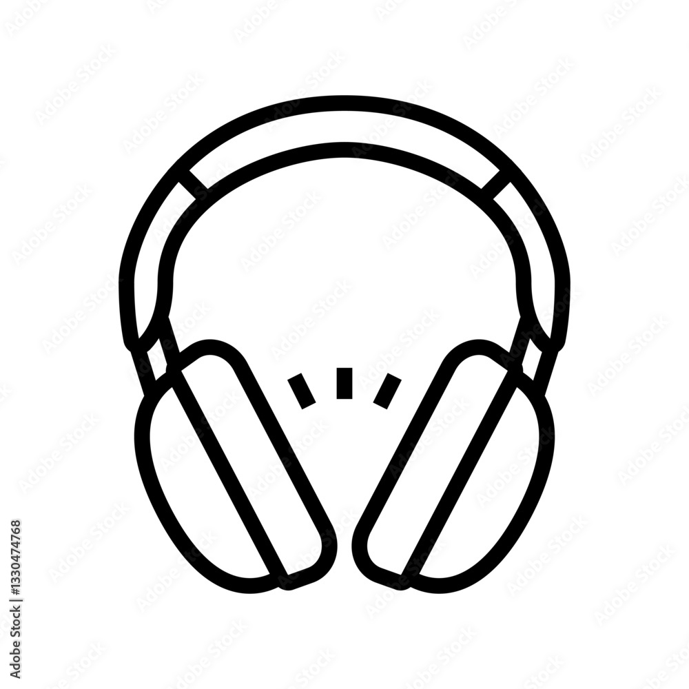 noise canceling headphones smart home line icon vector illustration noise canceling headphones smart home line icon vector illustration