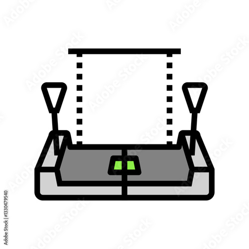 home gym equipment smart color icon vector illustration