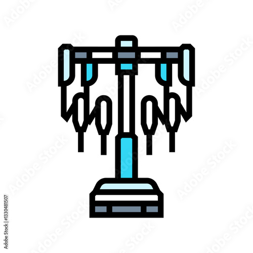 robotic surgery system healthcare innovation color icon vector illustration