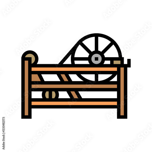 steam engine industry color icon vector illustration