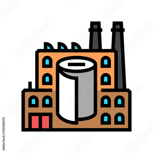 textile factory industry color icon vector illustration