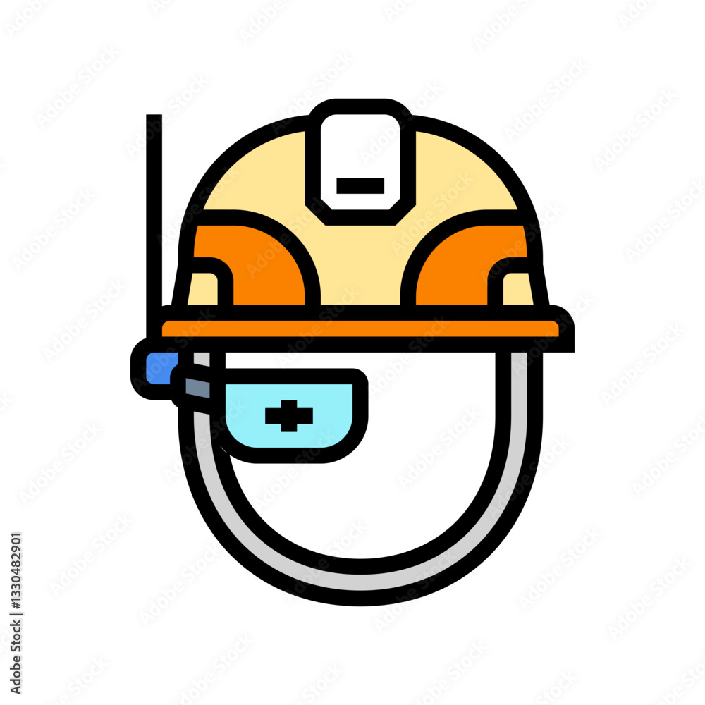 Fototapeta premium wearable technology industry color icon vector illustration