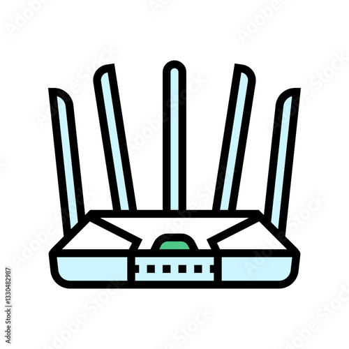 wireless router industry color icon vector illustration