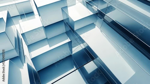 Wallpaper Mural Abstract glass cubes with reflections Torontodigital.ca