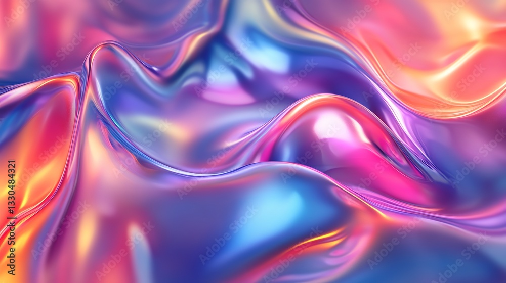 A mesmerizing abstract background depicting an iridescent fluid glass shape, presented in a vibrant and colorful composition. A mesmerizing abstract background depicting an iridescent fluid glass shape, presented in a vibrant and colorful composition.