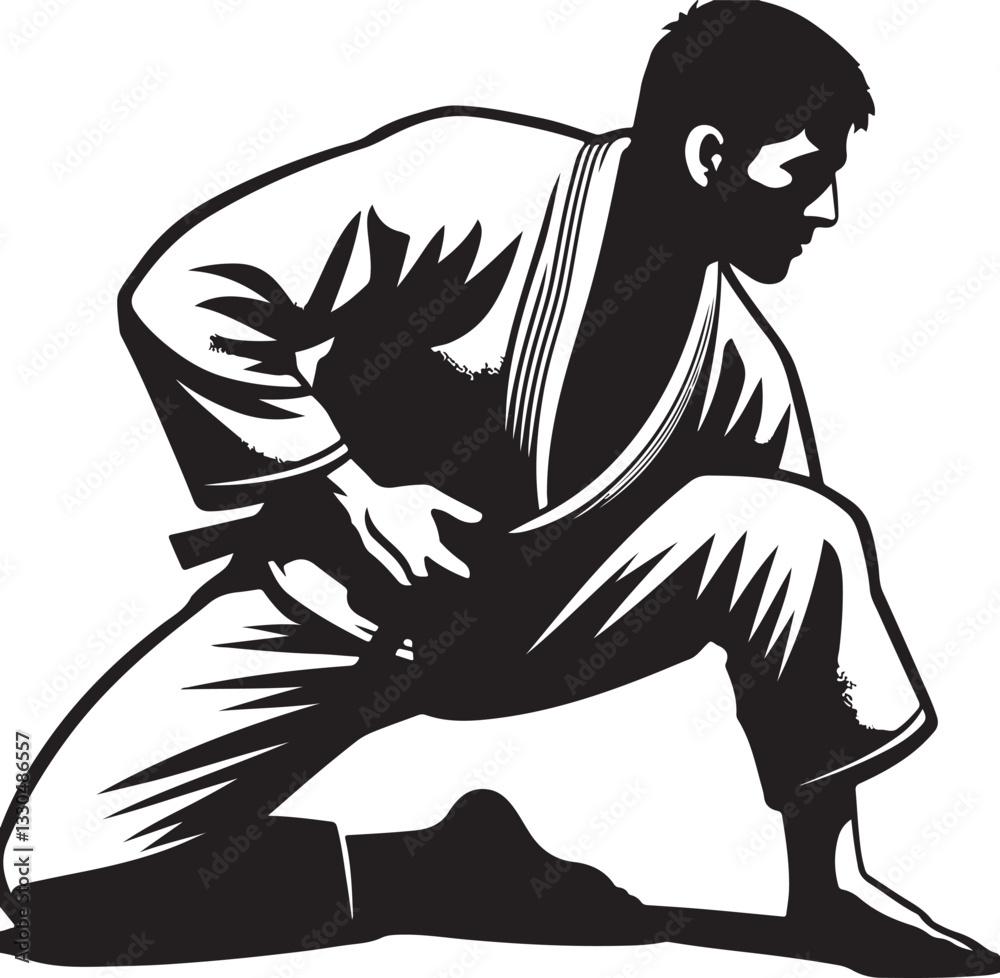 Fototapeta premium martial artist vector illustration